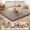 Comomy Baby Spielmatte 127x127cm Einfarbig Leder Produktbild-Vorschau 2