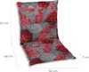 A chair cushion with a floral pattern, showing dimensions. Produktbild-Vorschau