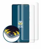 A screen protector is shown in front of a smartphone. Produktbild-Vorschau