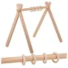 Houten babygym met standaard en 4 ophangringen, afmetingen Productafbeelding-voorbeeld 2