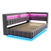 Merax Polsterbett Schlafsofa 90x200cm mit LED-Beleuchtung, Produktbild-Vorschau 8