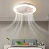 A modern bedroom with a ceiling fan and light fixture above a bed. Náhľad obrázku produktu