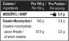 A nutritional information table for creatine monohydrate. Produktbild-Vorschau