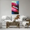 Bild auf Leinwand - Leinwandbild - Lippen Gesicht Frau - Produktbild-Vorschau 6