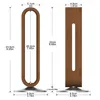 Two views of a headphone stand with dimensions labeled. Produktbild-Vorschau