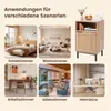 Tavolino notturno COSTWAY, comodino con porta in rattan e Anteprima dell’immagine prodotto 8
