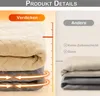 A comparison of two types of blankets, highlighting the thickness and features of one over the other. Voir les images du produit