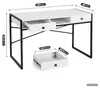 Computerschreibtisch im Industrial-Stil Weiß ELONIS 123 cm Produktbild-Vorschau 3