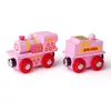 Bigjigs Rail Pink Lokomotive mit Tender Produktbild-Vorschau 5