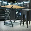 Industrielle Werkbank 120 cm und Werkstatthocker Produktbild-Vorschau 7