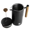 1L French Press Kaffeebereiter Edelstahl Schwarz Kaffee Produktbild-Vorschau 2