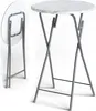 CASARIA® Table haute pliante blanche aspect marbre Table de Voir les images du produit 1