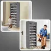 Textiler Schuhschrank 9 Ebenen 160x60x30 Grau Mit Produktbild-Vorschau 3
