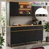 Mobiletto buffet alto con illuminazione a LED controllabile Anteprima dell’immagine prodotto 2