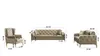 Sofa Set Komfort, in Spar-Set Schwarz Samtstoff 3+2+1 Produktbild-Vorschau 2