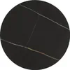 A close-up view of a round black marble surface with white and gold veining. Podgląd zdjęcia produktu