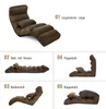 A collage of images showing a brown reclining chair in different configurations and labeled with numbers and German text. Náhľad obrázku produktu