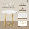 OKWISH Table À Manger Ronde - Mobilier Polyvalent Avec Voir les images du produit 3
