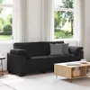 vidaXL 3-Sitzer-Sofa Schwarz 220x77x82 cm Samt Produktbild-Vorschau 2