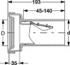 HAAS PE-Wand-WC-Anschlussgarnitur DN 90 mit Rattenklappe Produktbild-Vorschau 3