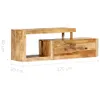 vidaXL Armoire TV 120x30x40 cm en bois massif de manguier Voir les images du produit 10