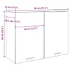 Design Hängeschrank Betongrau 80x31x60 cm Holzwerkstoff, Produktbild-Vorschau 10