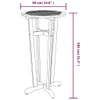 The Living Store Garten-Bartisch Ø60x105 cm Massivholz Produktbild-Vorschau 6