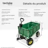 Chariot de jardin 550 kg - vert Voir les images du produit 6