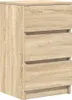 A close-up, angled view of a light brown wooden dresser with three drawers. Náhľad obrázku produktu