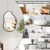 A collage of lifestyle images showcasing a mirror in different room settings, along with a large image of the mirror itself. Produktbild-Vorschau