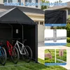 COSTWAY fietsschuur, waterdicht, tuinhuis met rolluikdeur, Productafbeelding-voorbeeld 6