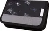 A black pencil case with a spider web and spider pattern, featuring a reflective strip on the front. Náhled obrázku produktu