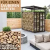Houthok buiten met dak en 2 afdekzeilen 185x105x185cm 1m Productafbeelding-voorbeeld 5