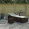 vidaXL Sonnenliege mit Auflage und Teetisch Poly Rattan Produktbild-Vorschau 2