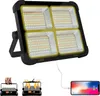 LED-Fluter 100 W, 10000 Lm, 16500 Mah Akku, Solarpanel, Produktbild-Vorschau 1