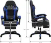 ML-Design Gaming Stuhl mit Fußstütze, Schwarz-Blau aus Produktbild-Vorschau 6