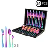 Besteck Set 6 Personen, Besteck Regenbogen aus Hochwertigem Produktbild-Vorschau 1