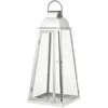 Laterne Chrom 2er Set 51 cm & 71 cm Metall Glas Windlicht Produktbild-Vorschau 4