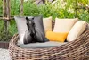 MuchoWow® Outdoor Kissen - Pferd - Schwarz - Weiß - Porträt Produktbild-Vorschau 3