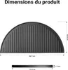 Wiltec Plaque de gril BBQ semi-circulaire – 46,7 x 22,8 x Voir les images du produit 3