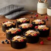 Vilde | Zwarte porseleinen ovenschalen - Set van 8 stuks - Productafbeelding-voorbeeld 2