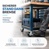 4er Set Schwerlastrollen mit Bremse – Lenkrollen bis 400 kg Produktbild-Vorschau 2