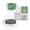 A diagram showing a toy storage organizer with two bear-themed bins and a play mat, along with dimensions. Náhled obrázku produktu
