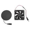 A solar panel and a fan are shown against a white background. Produktbild-Vorschau