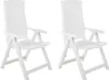 vidaXL Chaises de jardin réglables 2 pcs. Plastique blanc Voir les images du produit 8