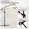 Sekey Ampelschirm Ø300cm Sonnenschirm UV50+ mit Kurbel & Produktbild-Vorschau 5