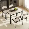 Jídelní set HOMCOM, 5dílný, jídelní stůl 100 x 63 cm se 4 Náhled obrázku produktu 9