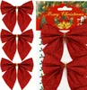 Vánoční mašle 11x11cm červené sada 3ks, vánoční dekorace Náhled obrázku produktu 5