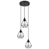vidaXL Deckenleuchte mit Diamant-Design Schwarz 3 x E27 Produktbild-Vorschau 2