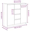 vidaXL Sideboard mit Schubladen Artisan-Eiche 100,5x35x98,5 Produktbild-Vorschau 8
